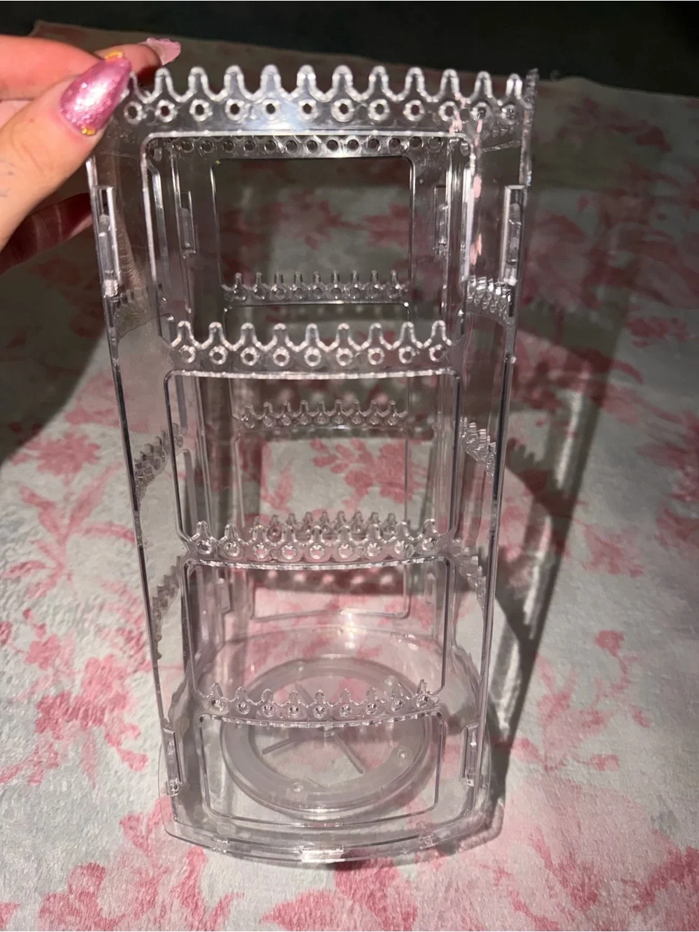 Clear Acrylic Jewelry Organizer Tower - Transparent Jewelry Storage
